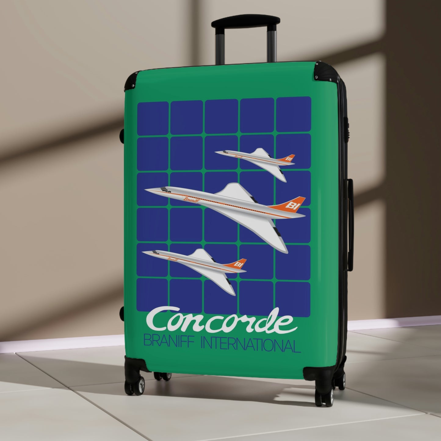 Braniff Ultra Space Jet Luggage Suitcase Concorde Green