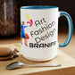 Coffee Mug 11 oz Braniff Air Strip I at 35000 Feet with Blue Interior
