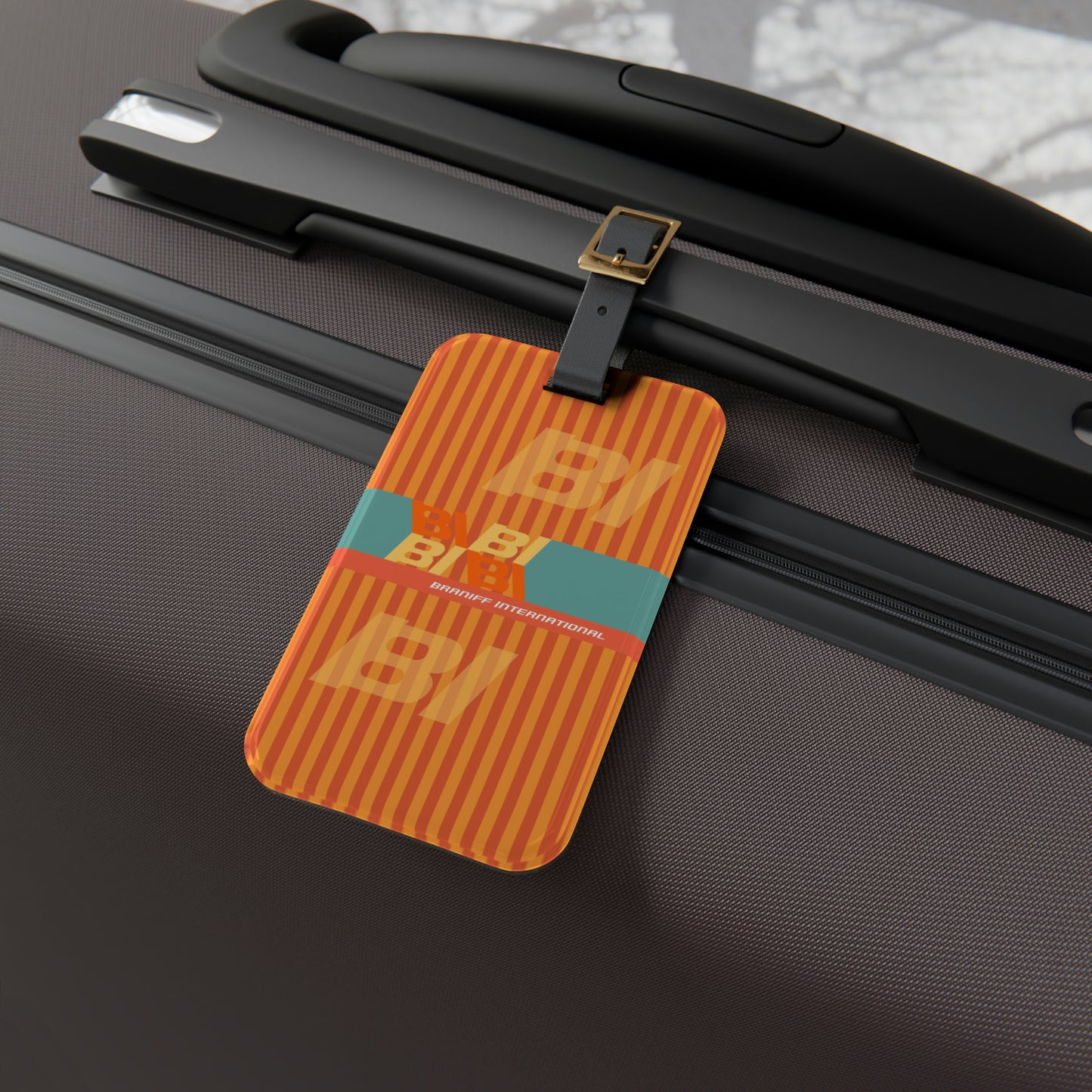 Braniff Ultra Space Jet Luggage Suitcase Tag Alexander Girard Braniff Design