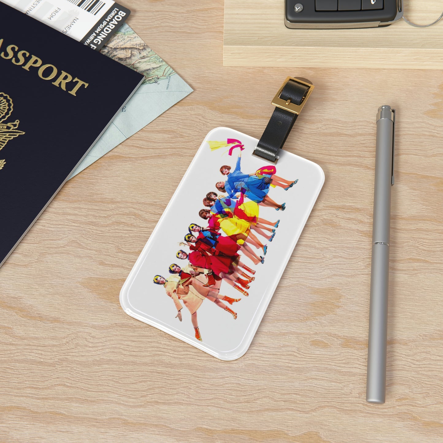 Luggage Tag Personalized Braniff Pucci Design Art Fashion Design Inflight Fashion Show