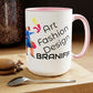 Coffee Mug 11 oz Braniff Air Strip I at 35000 Feet with Blue Interior