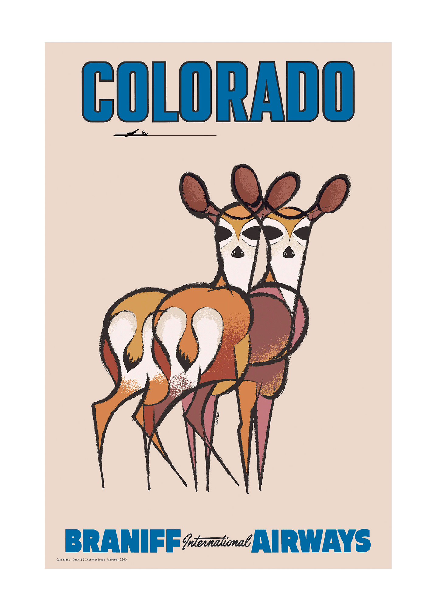 Colorado, Braniff International Airways, 1960s [Deer] - Premium Open Edition