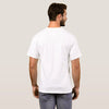 International Air Strip Men White T-Shirt - Braniff Pucci Gemini IV T-Shirts - BI Air Strip I with BI Logo Short Sleeve Men T-Shirt Back on Model - Braniff Boutique
