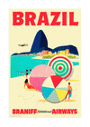 Brazil, Braniff International Airways, 1950s [Corcovado] - Premium Open Edition