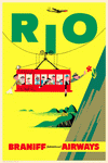 Rio, Braniff International Airways, 1960s [Cable car] [Yellow] - Museum Grade Limited Edition