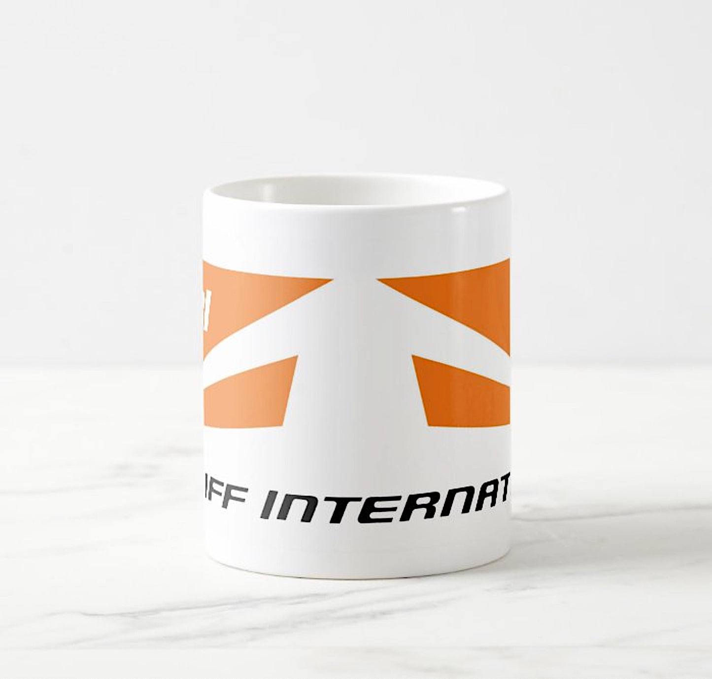 Coffee Mug 11 oz Braniff Alexander Girard Original Bluebird of Happiness Design Orange