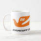 Coffee Mug 11 oz Braniff Alexander Girard Original Bluebird of Happiness Design Orange