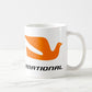 Coffee Mug 11 oz Braniff Alexander Girard Original Bluebird of Happiness Design Orange