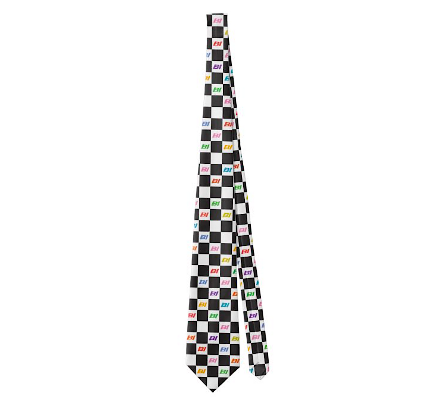 Necktie Men's Braniff Alexander Girard Design Black and White BI Check