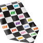 Necktie Men's Braniff Alexander Girard Design Black and White BI Check