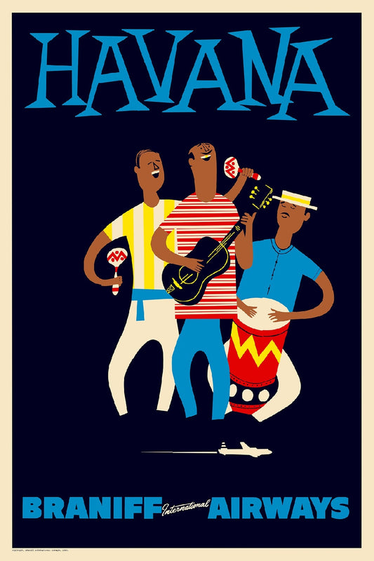 Havana, Braniff International Airways, 1950s [Musicians] - Premium Open Edition