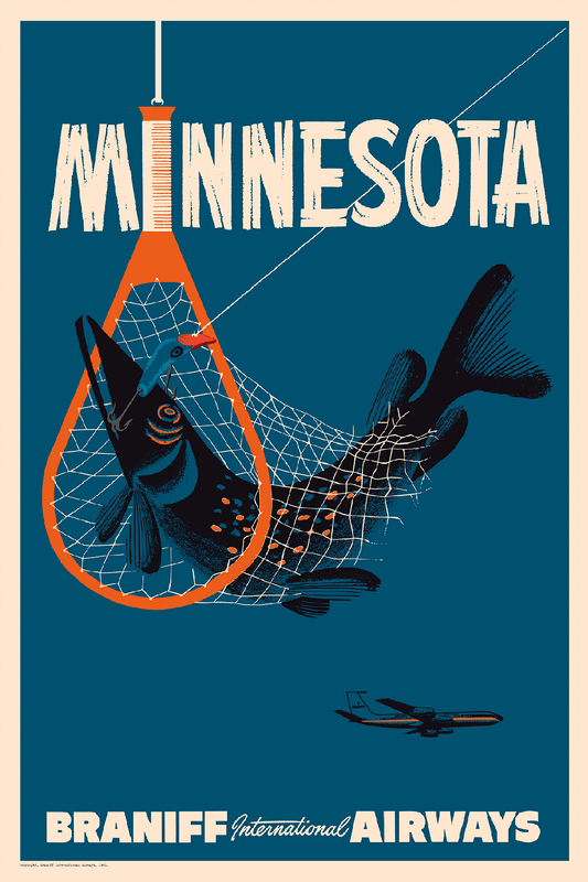 Minnesota, Braniff International Airways, 1960s [Fish in the net ] - Premium Open Edition