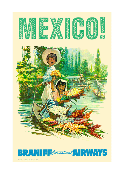 Mexico, Braniff International Airways, 1960s [Flower children] - Premium Open Edition