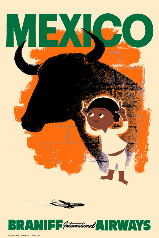 Mexico, Braniff International Airways, 1950s [Child's play] - Museum Grade Limited Edition