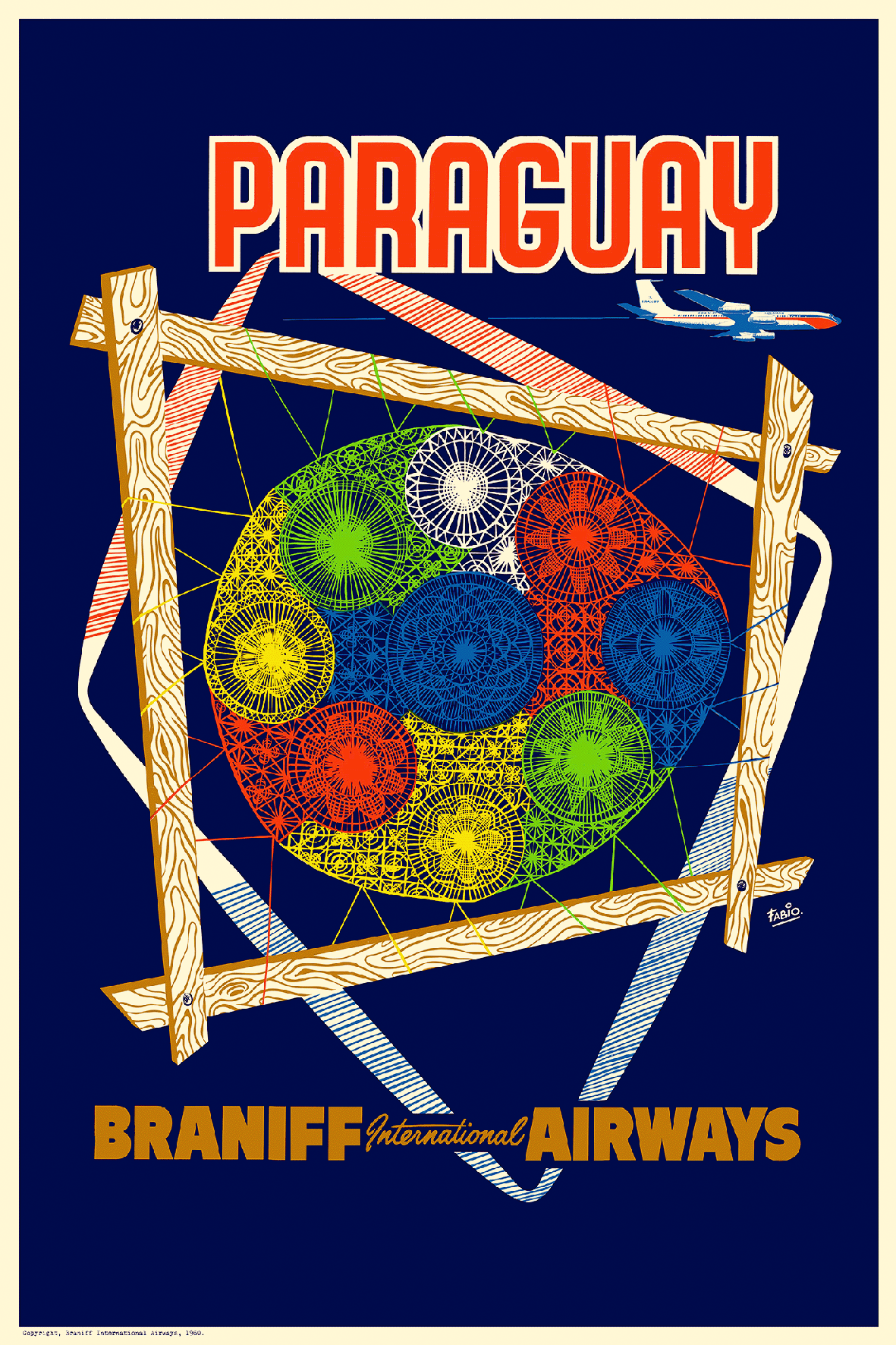 Paraguay, Braniff International Airways, 1960s [Ñandutí, Spiderweb Lace] - Premium Open Edition