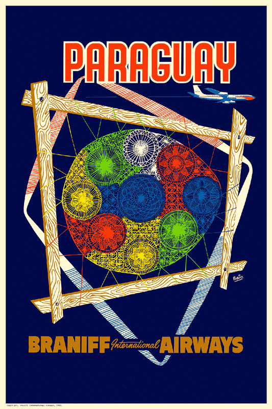Paraguay, Braniff International Airways, 1960s [Ñandutí, Spiderweb Lace] - Museum Grade Limited Edition
