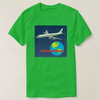 T-Shirt Braniff Sheppard Collection Short Sleeve Panagra DC-8 Globe Green