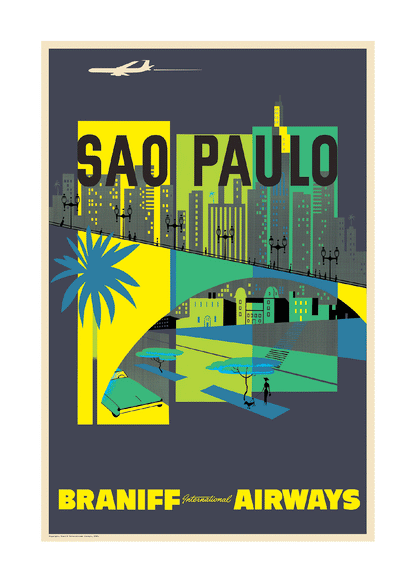 Sao Paolo, Braniff International Airways, 1960s [Viaduto do Cha] - Premium Open Edition