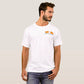 T-Shirt Basic Short Sleeve White Braniff Alexander Girard Design Original Bluebird Orange