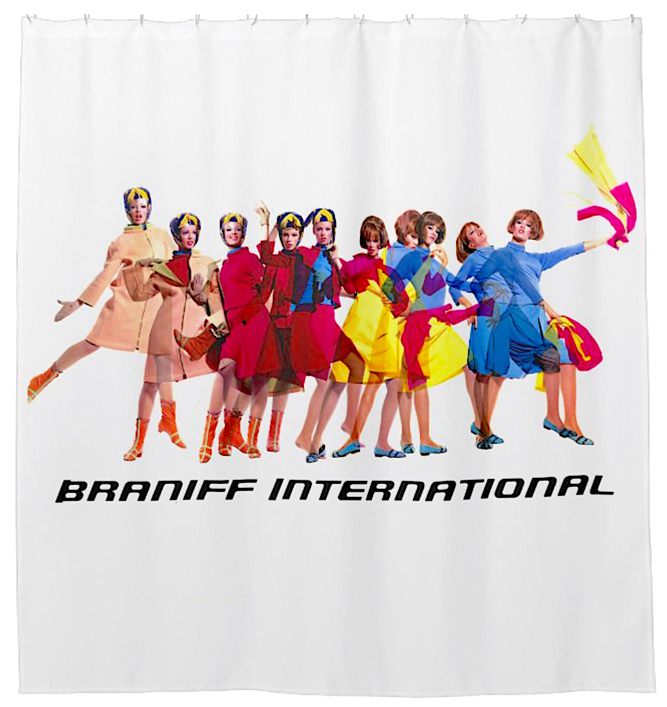 Shower Curtain Braniff Pucci Inflight Fashion Show