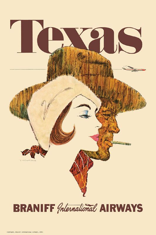 Texas, Braniff - United, 1960s [Couple] - Premium Open Edition