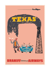 Texas, Braniff International Airways, 1960s [Oil Cowboy] - Premium Open Edition