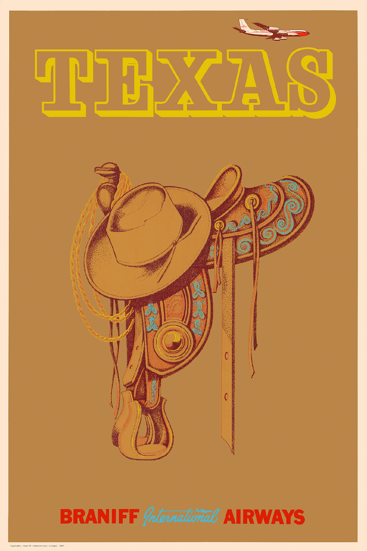 Texas, Braniff International Airways, 1960s [Saddle] - Premium Open Edition