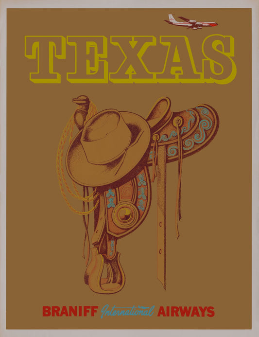 Texas, Braniff International Airways, 1960s [Saddle] [Sand] - Museum Grade Limited Edition