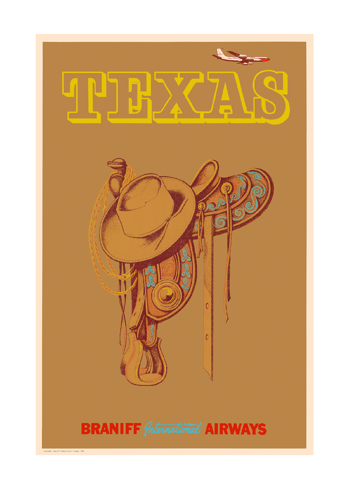 Texas, Braniff International Airways, 1960s [Saddle] - Premium Open Edition