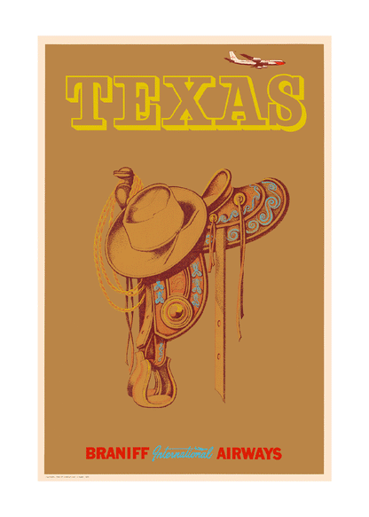 Texas, Braniff International Airways, 1960s [Saddle] - Premium Open Edition