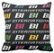 Pillow or Lumbar Bar Pillow Braniff Alexander Girard Design BI Logo Multi Color Black