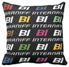 Pillow or Lumbar Bar Pillow Braniff Alexander Girard Design BI Logo Multi Color Black