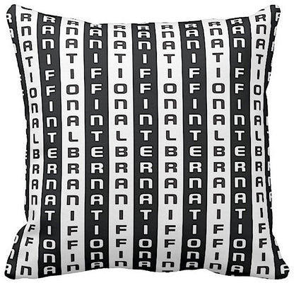 Pillow or Lumbar Bar Pillow Braniff Alexander Girard Design BI Stripe Black White