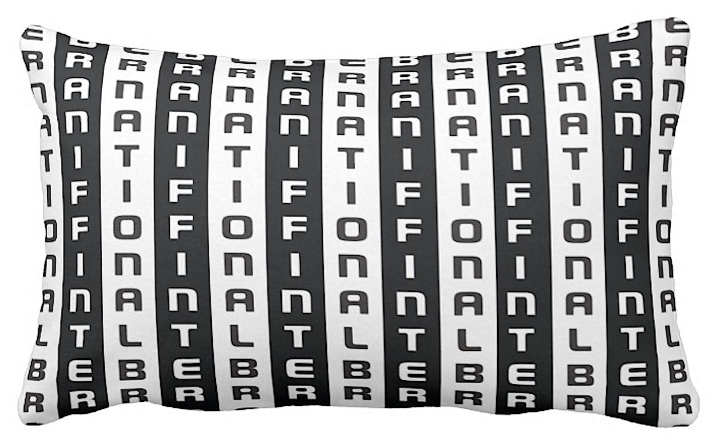 Pillow or Lumbar Bar Pillow Braniff Alexander Girard Design BI Stripe Black White