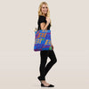 Braniff Tote Bag - Bl with Multi Blue Tote Bag - Braniff Logo All Over Print - Braniff Boutique