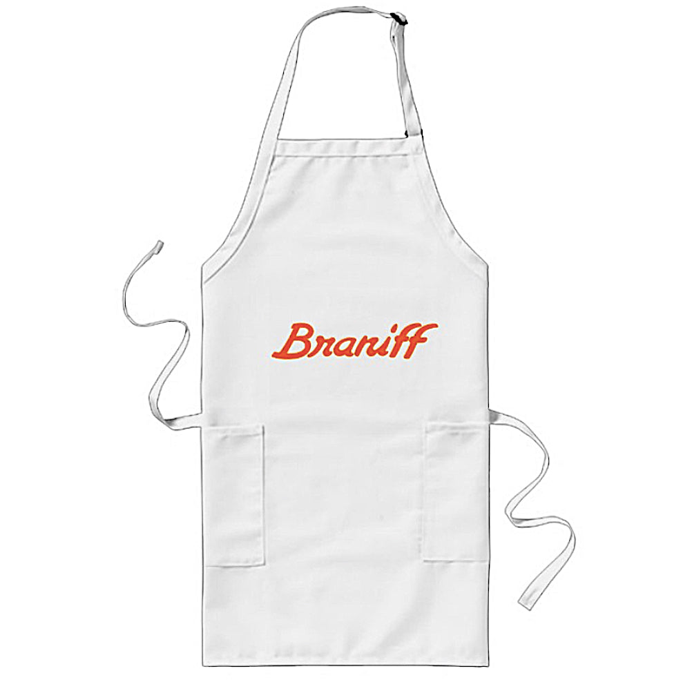 Apron Cooking BBQ and Gardening Braniff Orange Ultra Script