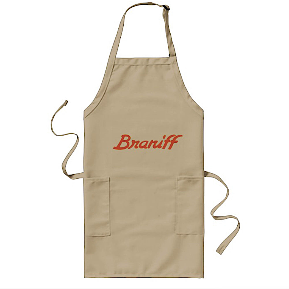 Apron Cooking BBQ and Gardening Braniff Orange Ultra Script