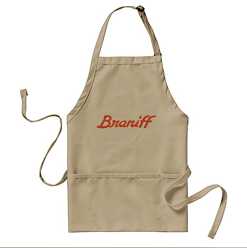 Apron Cooking BBQ and Gardening Braniff Orange Ultra Script