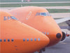 Art Canvas Braniff Orange 747 Twins