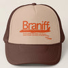 Baseball Net Back Cap Mesh Multiple Colors with Braniff Logos