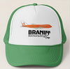 Baseball Net Back Cap Mesh Multiple Colors with Braniff Logos