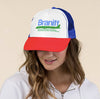 Baseball Net Back Cap Mesh Multiple Colors with Braniff Logos