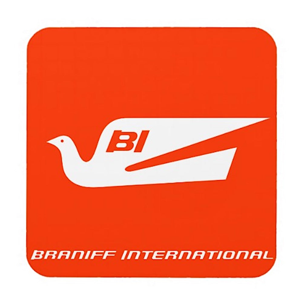 Drink Coaster Braniff Bluebird Alexander Girard Multi Color Set of 6