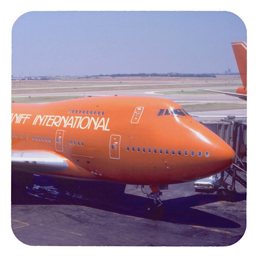 Drink Coaster Braniff Boeing 747 Big Orange Set of 6