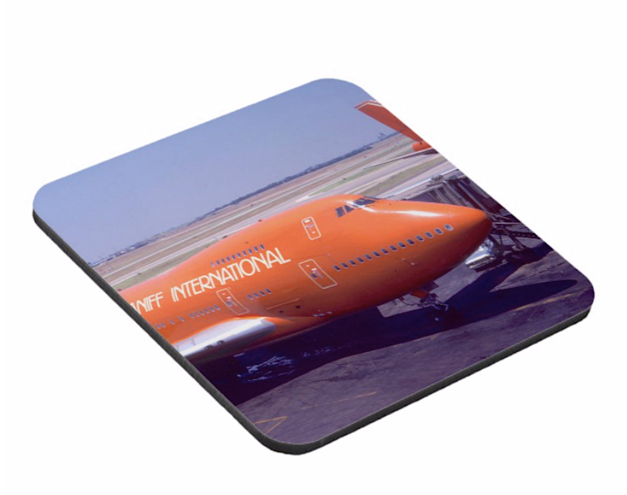 Drink Coaster Braniff Boeing 747 Big Orange Set of 6