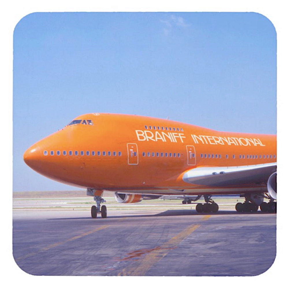 Drink Coaster Braniff Boeing 747 Big Orange Set of 6