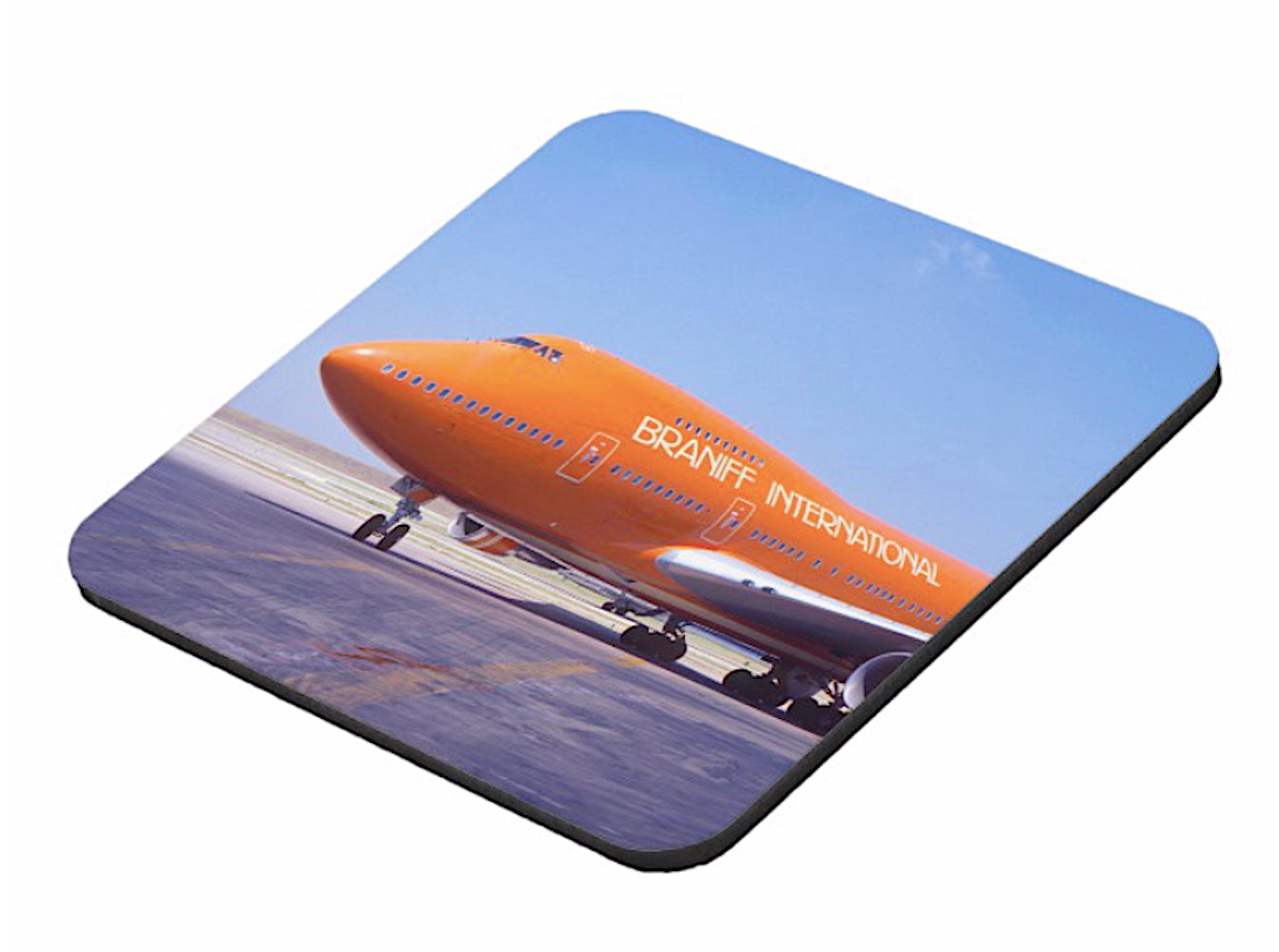 Drink Coaster Braniff Boeing 747 Big Orange Set of 6