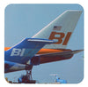 Drink Coaster Braniff Boeing 747 Big Orange Set of 6