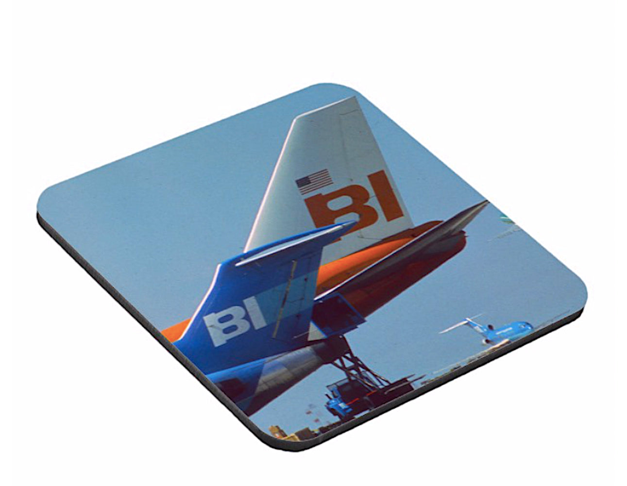 Drink Coaster Braniff Boeing 747 Big Orange Set of 6