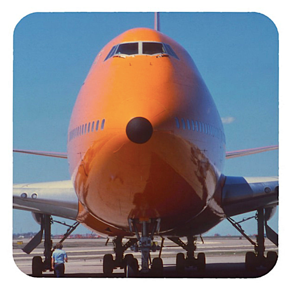 Drink Coaster Braniff Boeing 747 Big Orange Set of 6